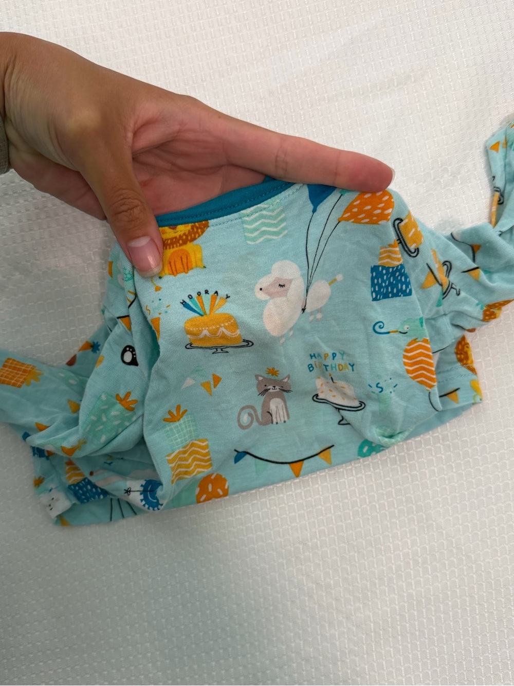 Little Sleepies Blue Party Animals Two Piece Pajama Set 12-18 Months - Picture 5 of 9